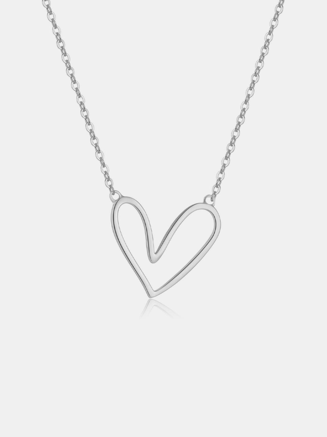 925 Sterling Silver Heart Pendant Necklace