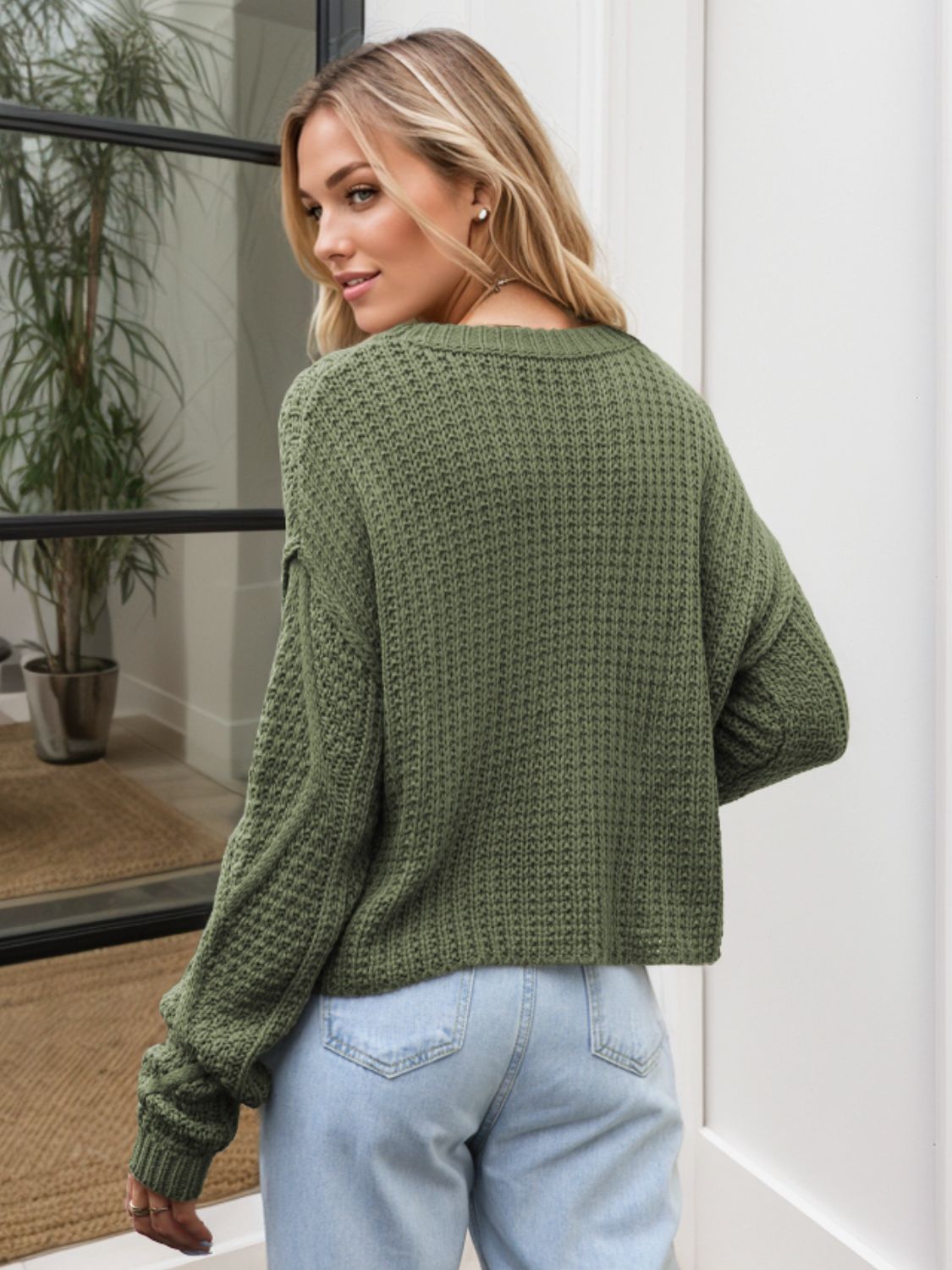 Curved cable knit - Off White